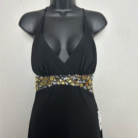 Vintage Masquerade Black Dress with sequence silver and Gold Size 5/6 - Picture 4 of 7